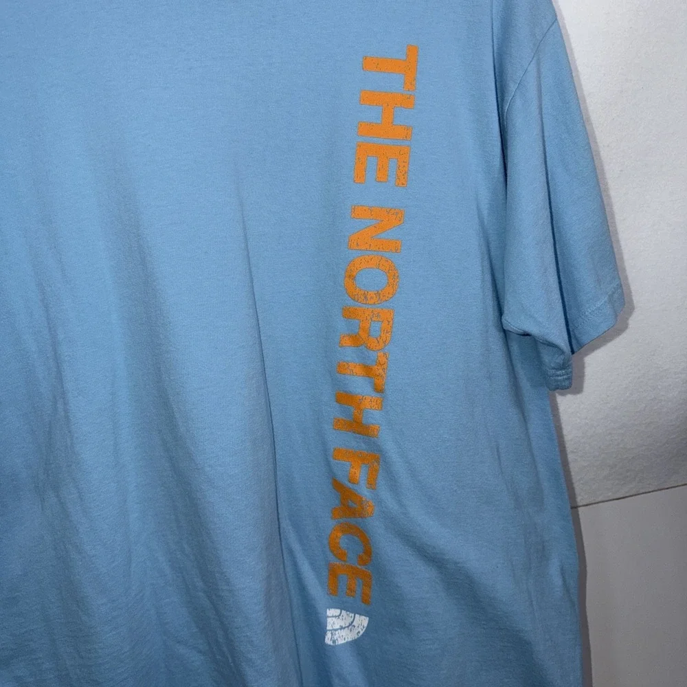 The North Face Light Blue  Graphic Logo Casual T-Shirt Men's Size Extra Large XL